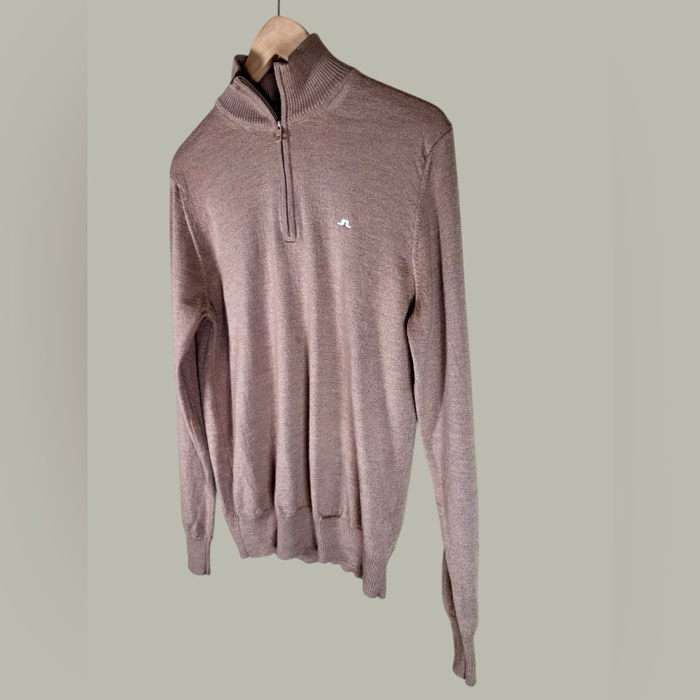 J.Lindeberg Men's Quarter Zip Kian 100% Merino wool Sweater - Picture 4 of 10